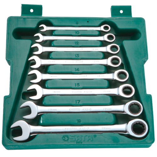 Jogo de chave combinada com catraca 8 a 19 mm 8 pe�as - ST08008SJ