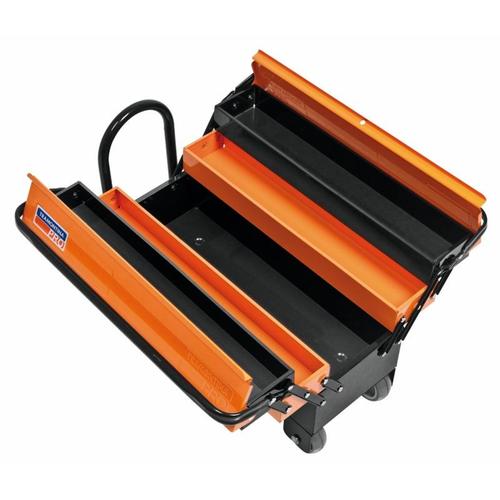 Caixa para ferramentas sanfonada com rodas e puxador 5 gavetas - Cargobox