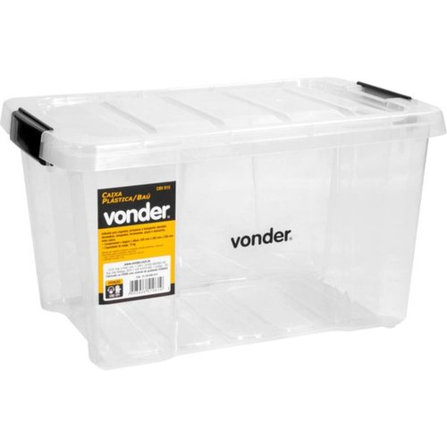 Caixa pl�stica transparente 43,5 x 28,5 x 25 cm - CBV 015