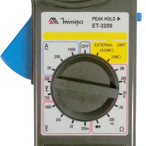 Alicate amper�metro digital com abertura de at� 50 mm - ET-3200