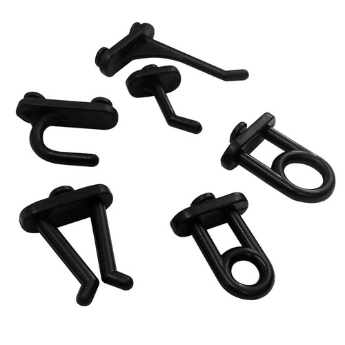 Kit com 24 ganchos pl�sticos mistos para painel porta ferramentas