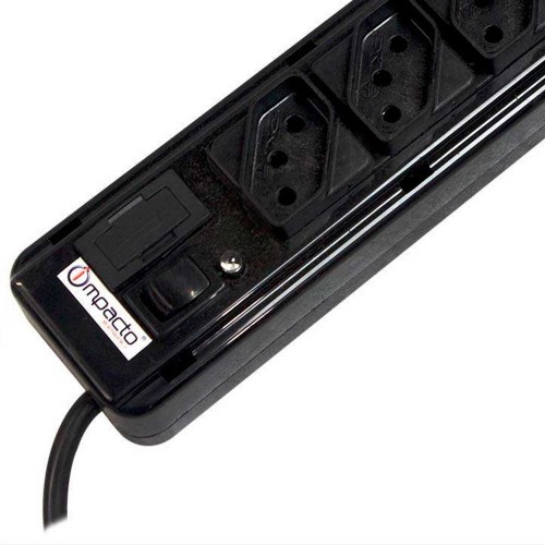 Filtro de linha 4 tomadas 1,1 metro 10A preto - FLK04DABS
