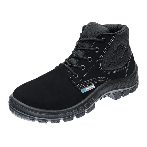 Botina bidensidade couro nobuck com cadar�o biqueira pl�stica - Trekking