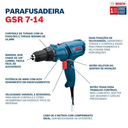 Furadeira Parafusadeira el�trica 3/8