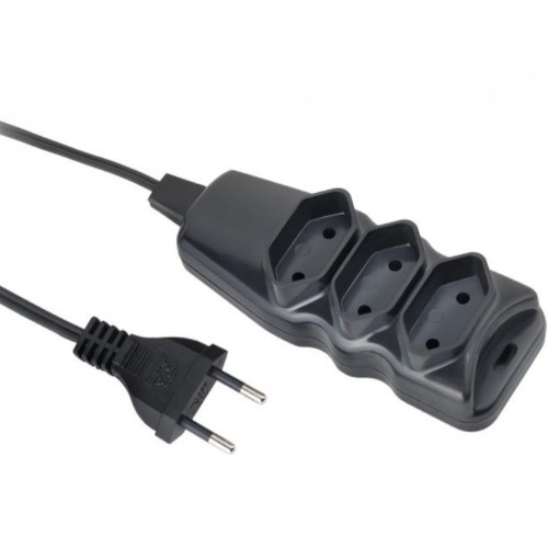 Extens�o el�trica 3 metros 3 tomadas 2 x 0,75mm 10A 2P  110V/220V