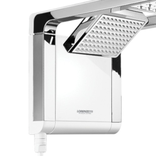 Chuveiro eletr�nico 6800 watts 220V branco cromado - Acqua Duo Ultra