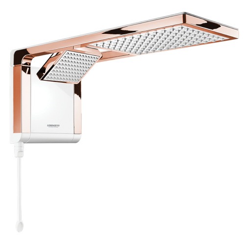 Chuveiro eletr�nico 6800 watts 220V branco ros� gold - Acqua Duo Ultra