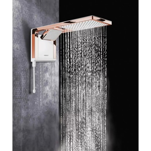 Chuveiro eletr�nico 6800 watts 220V branco ros� gold - Acqua Duo Ultra