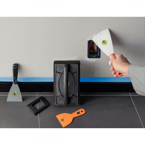 Esp�tula flex�vel met�lica 8 cm com cabo pl�stico