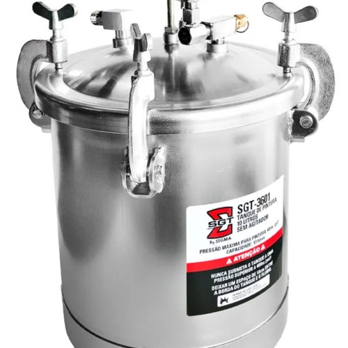 Tanque de press�o para pintura 10L Sem agitador - SGT-3601