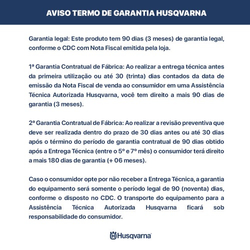 Motosserra a gasolina 61,5 cc com sabre de 18