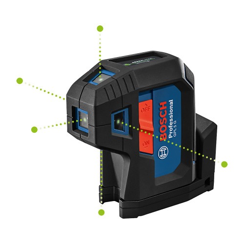 N�vel a laser verde 5 pontos alcance 30 metros -  GPL 5 G