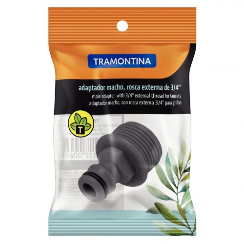 Adaptador pl�stico macho com rosca externa 3/4