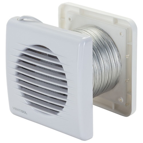 Exaustor para banheiro di�metro de 100 mm com grade e duto KEXB-03  110V/220V