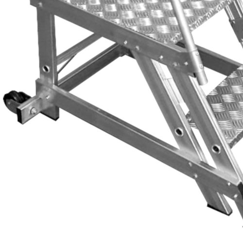 Escada plataforma de alum�nio 0.50 m com 1 degrau + patamar 