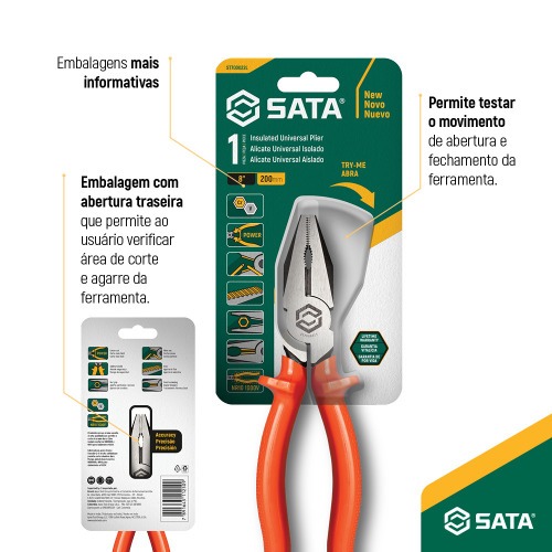 Alicate universal isolado 8