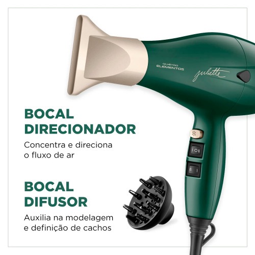 Secador de cabelo 2000 watts 4 Elementos By Juliette - SCP-JU-02  110V