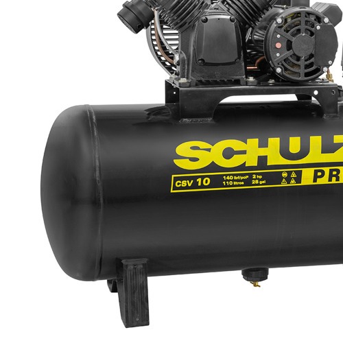 Compressor de ar 10 p�s 110L 2 hp 140 libras monof�sico - PRO CSV10/110  220V