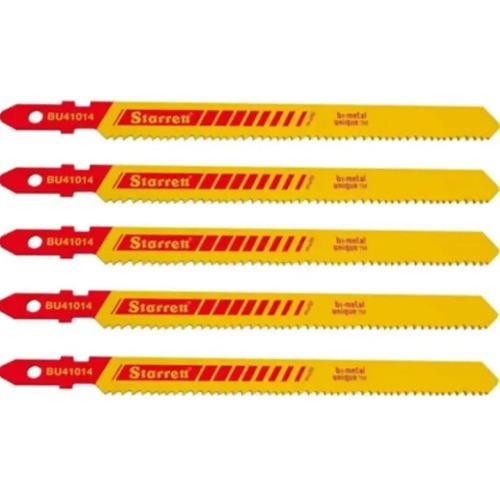 L�mina serra tico tico 100 mm 14 dentes bimetal multiuso 5 pe�as - BU41014