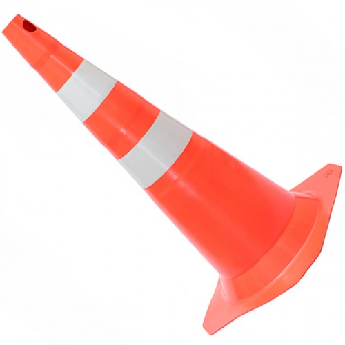 Kit 3 Cones para sinaliza��o 75 cm com 2 faixas - RM-41