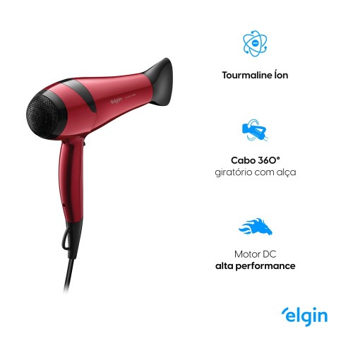 Secador de cabelo 2000 Watts com Tourmaline - Glossy �on  110V