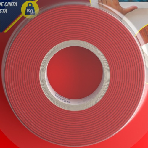 Fita dupla face acr�lica 19 mm x 2 m uso externo - Fixa Tudo
