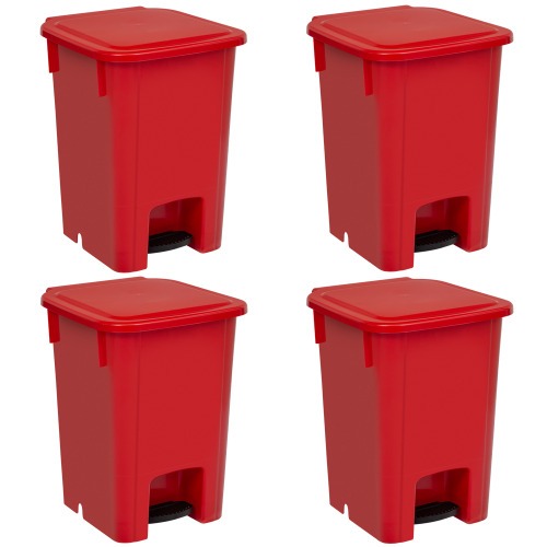 Cesto coletor de lixo 15L com pedal 4 pe�as - MVCP15