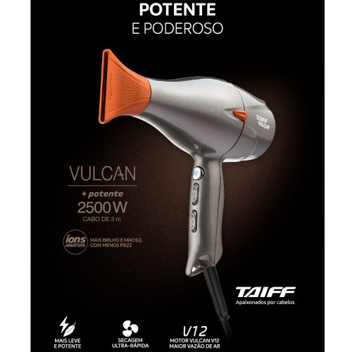 Secador de cabelo 2500 watts 5 temperaturas - Vulcan  110V