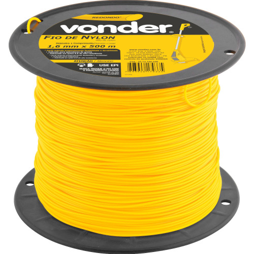 Fio de nylon para aparador de grama 1,6 mm x 500 m