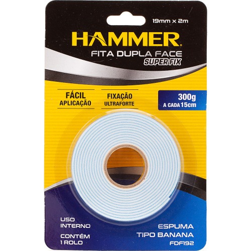 Fita dupla face espuma 19mm x 2m FDF-192