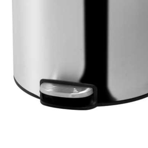 Lixeira inox 30L com pedal e balde cinza 