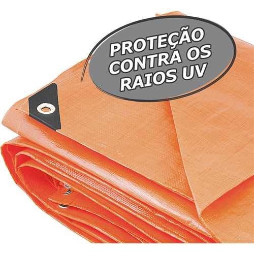 Lona refor�ada de polietileno laranja 8 m x 4 m