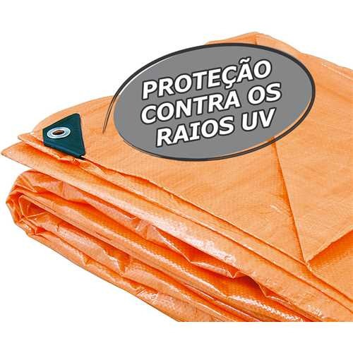 Lona de polietileno laranja 10 m x 8 m