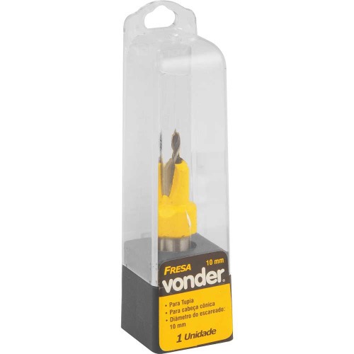 Fresa com dentes de v�dea/metal duro para cabe�a c�nica 10 mm