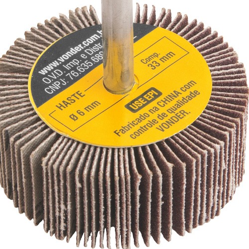 Roda de lixa 50 x 20 mm com haste gr�o 120 