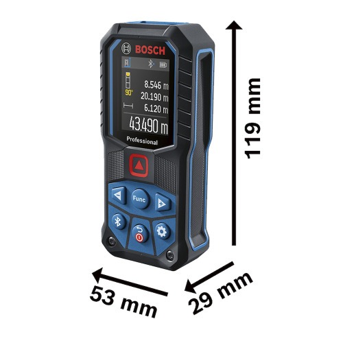 Trena a laser vermelho leitura at� 50 metros com Bluetooth - GLM 50-27 C