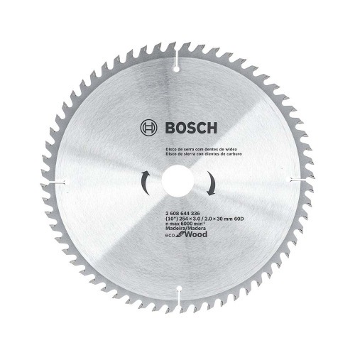 Disco de serra para madeira 254 x 30 mm 60 dentes - Eco for Wood