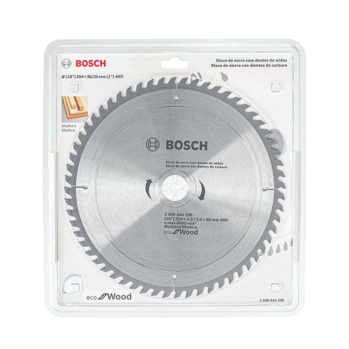 Disco de serra para madeira 254 x 30 mm 60 dentes - Eco for Wood