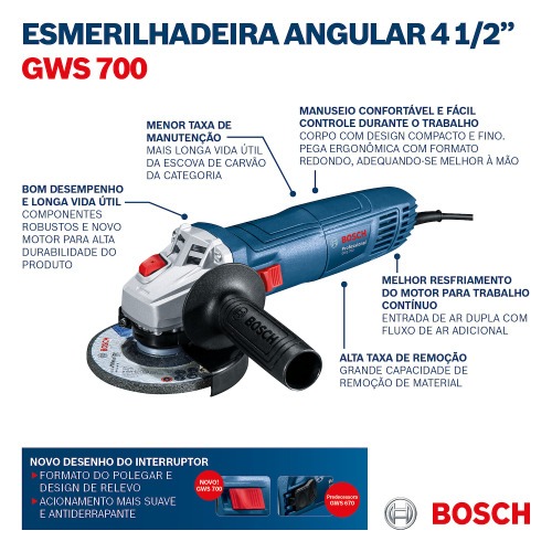 Esmerilhadeira angular 4.1/2
