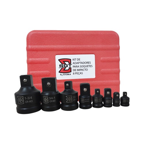 Kit de adaptadores para soquete de impacto com 8 pe�as