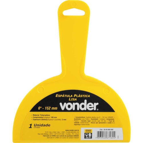 Esp�tula pl�stica lisa 6'' - 152 mm - 35.93.060.000