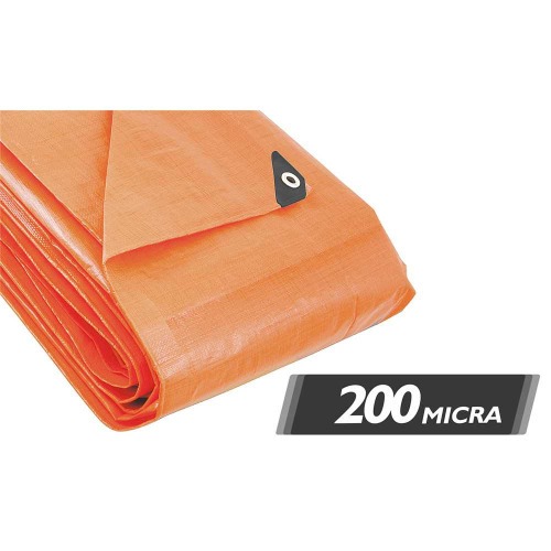 Lona refor�ada de polietileno laranja 6 m x 5 m