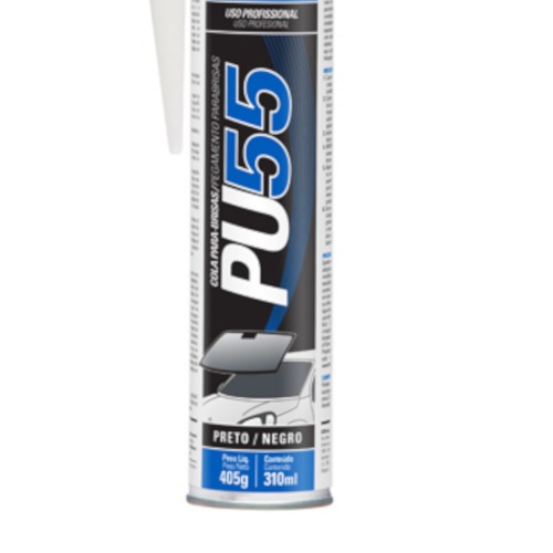 Adesivo poliuretano Automotivo 405g preto - PU55