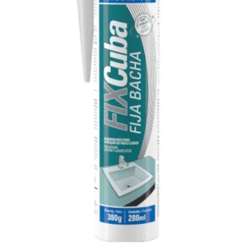 Silicone para fixa��o de cubas 380 gramas cinza - FIX CUBA