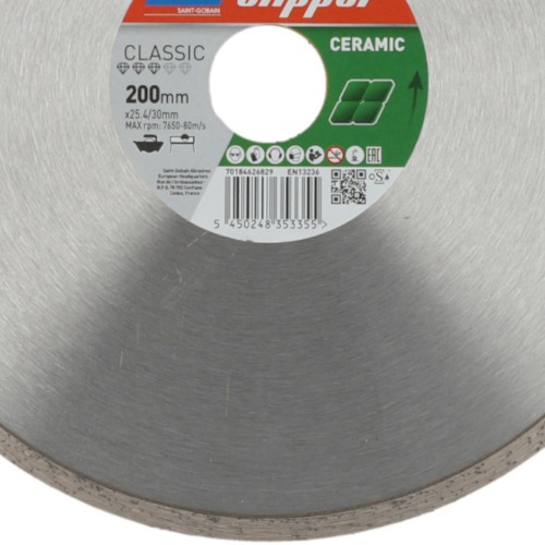 Disco diamantado liso 200 mm para azulejos e cer�mica