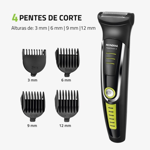 Aparador de pelos 6 em 1 Super Groom - BG-04  110V/220V