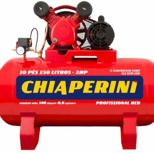 Compressor de ar 10 p�s 150L 2 hp 140 lbs monof�sico - 10/150 RED