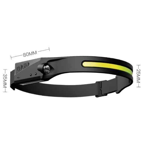 Lanterna de cabe�a LED COB Recarreg�vel 500 l�mens - BOM-4003