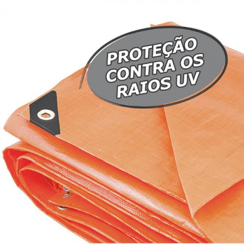 Lona de polietileno laranja 9 x 5 m