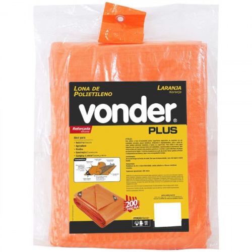Lona refor�ada de polietileno laranja 3 m x 3 m